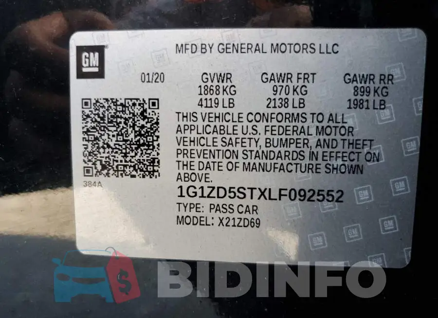 1G1ZD5STXLF092552 Photo# 10