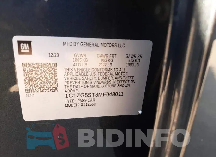 1G1ZG5ST8MF048011 Photo# 10