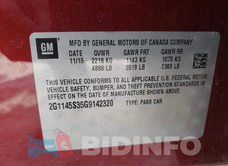 2G1145S35G9142320 Photo# 10