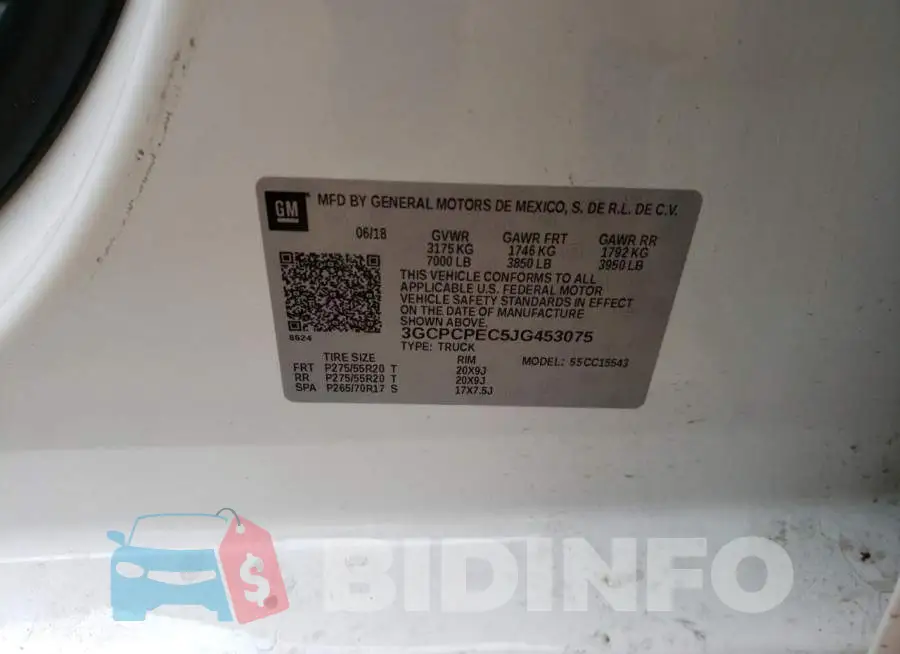3GCPCPEC5JG453075 Photo# 10