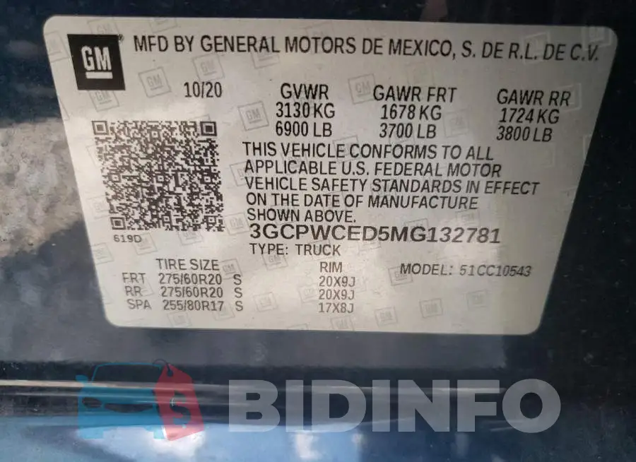 3GCPWCED5MG132781 Photo# 10
