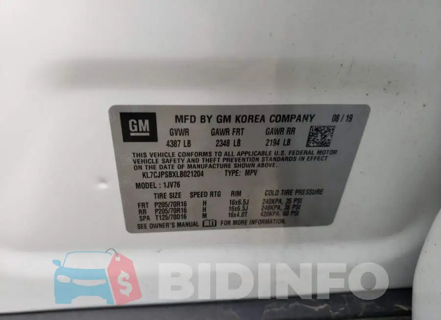 KL7CJPSBXLB021204 Photo# 10