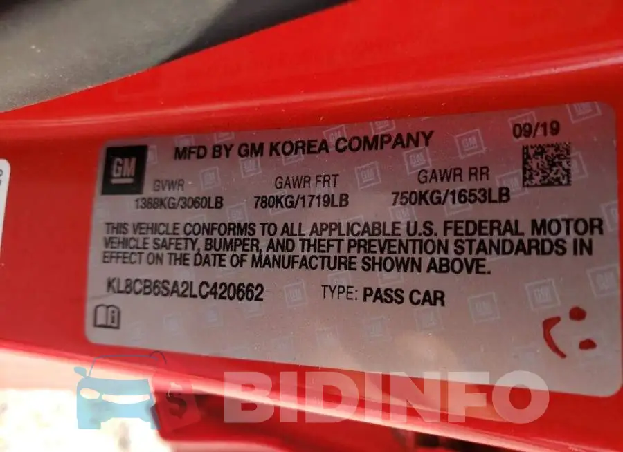 KL8CB6SA2LC420662 Photo# 10