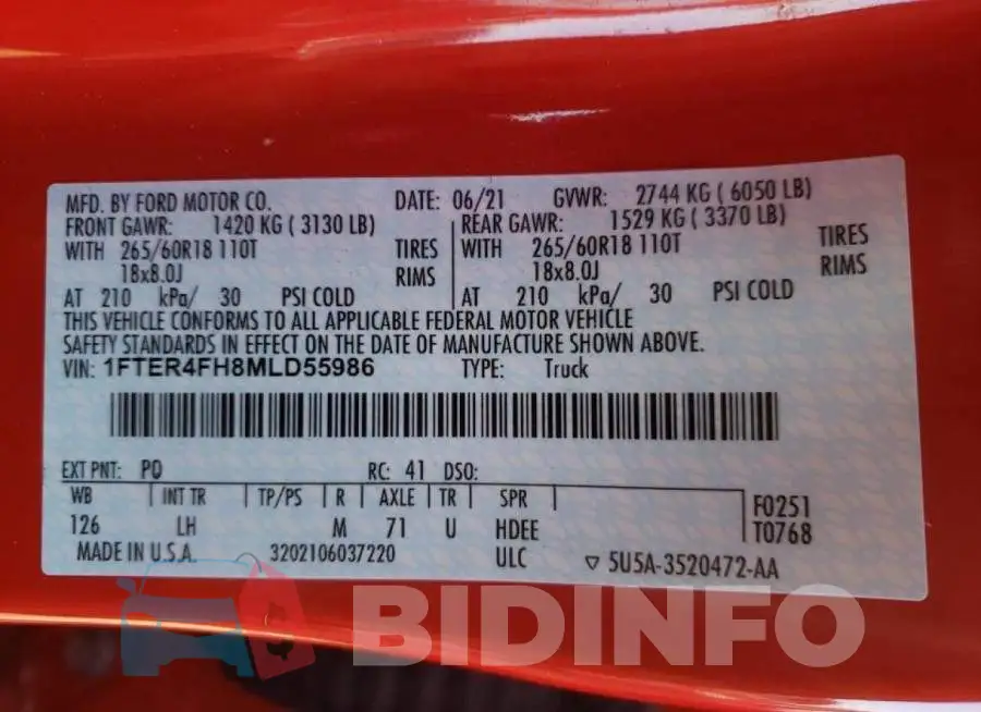1FTER4FH8MLD55986 Photo# 10