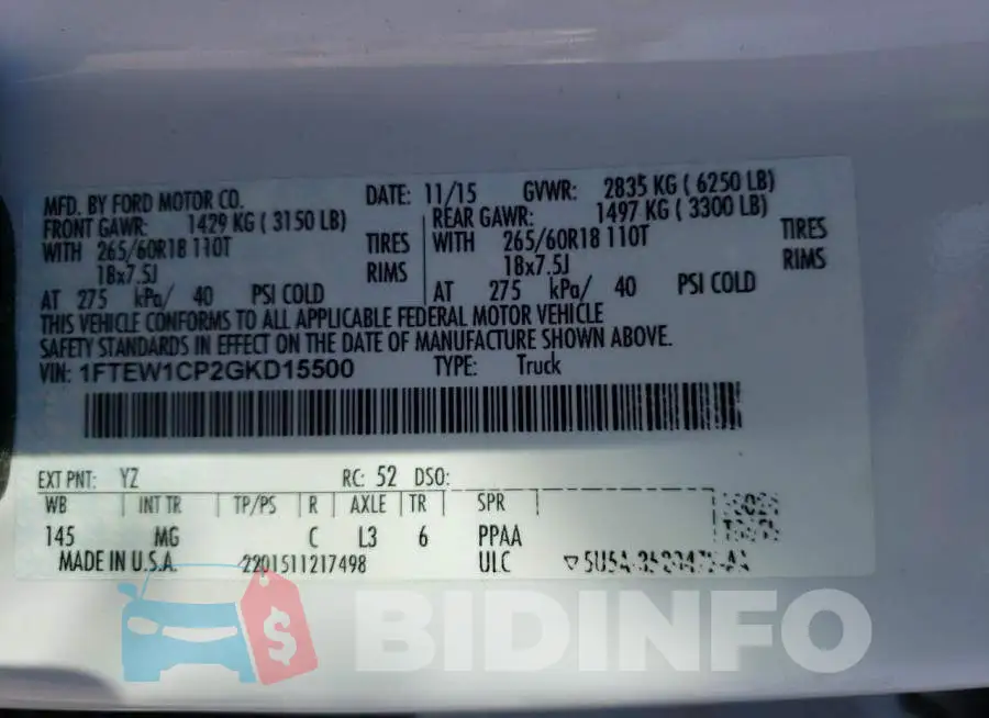 1FTEW1CP2GKD15500 Photo# 10