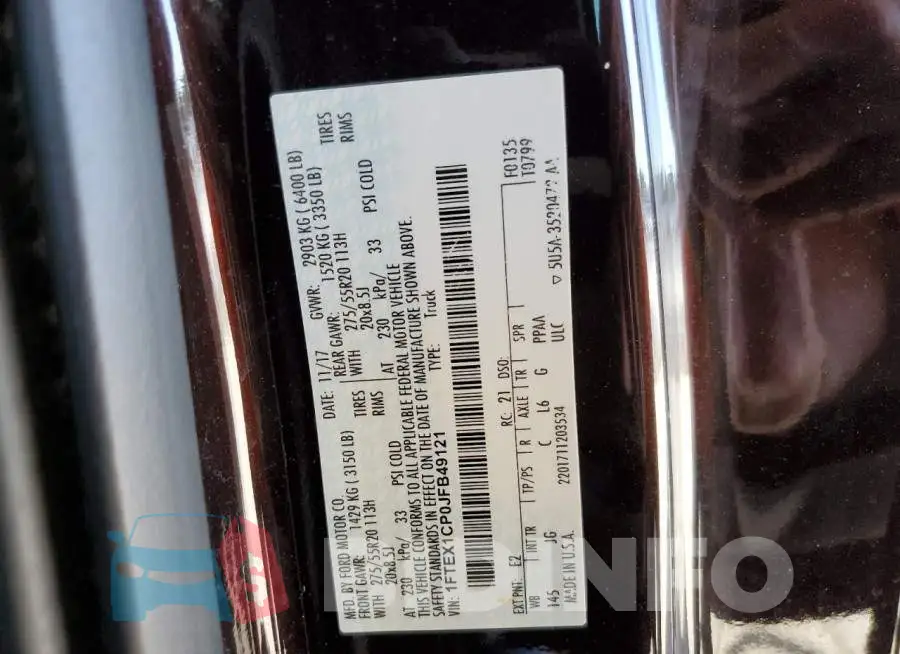 1FTEX1CP0JFB49121 Photo# 10