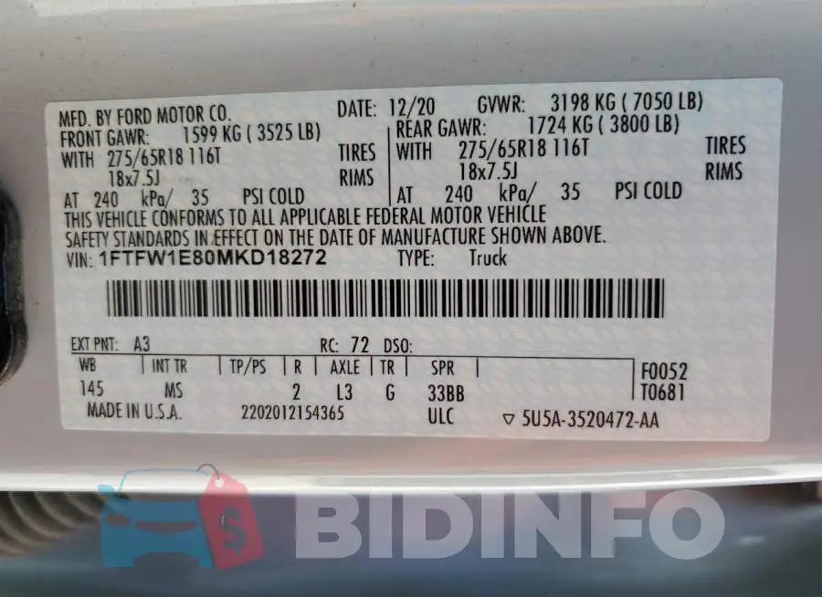 1FTFW1E80MKD18272 Photo# 10