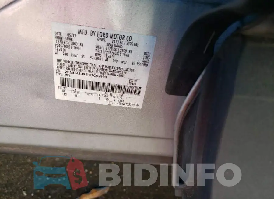 2FMPK3J91HBC02990 Photo# 10