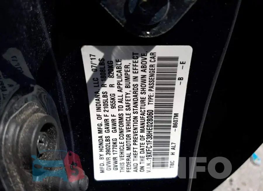 19XFC1F38HE028060 Photo# 10