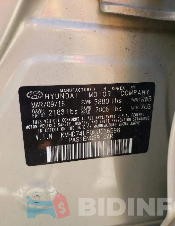 KMHD74LF0HU136598 Photo# 10