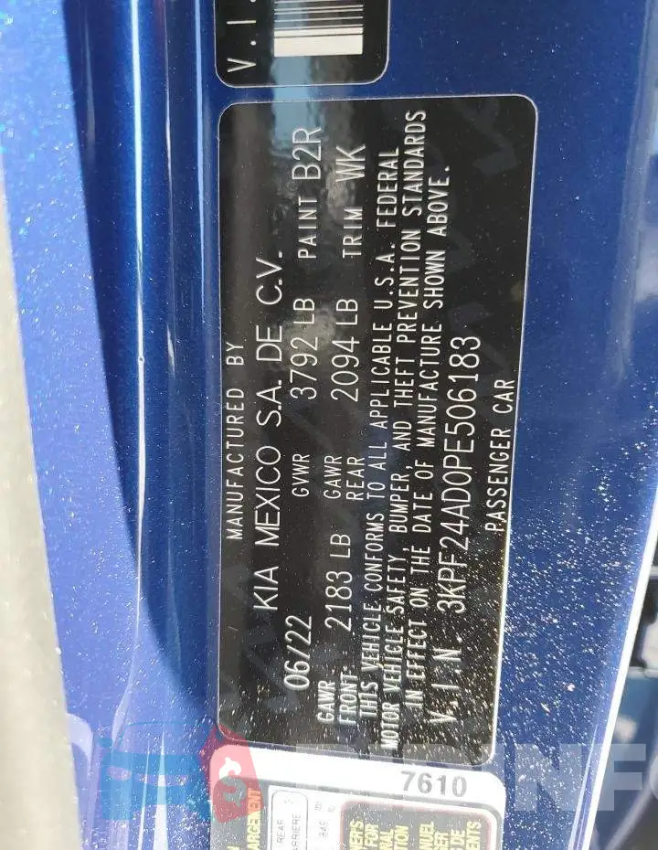 3KPF24AD0PE506183 Photo# 10