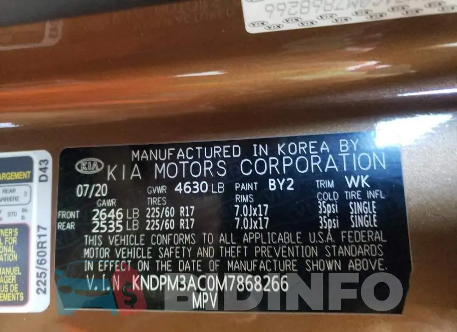 KNDPM3AC0M7868266 Photo# 10