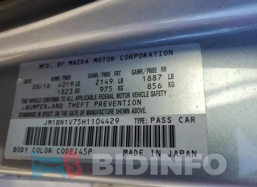 JM1BN1V75H1104429 Photo# 10