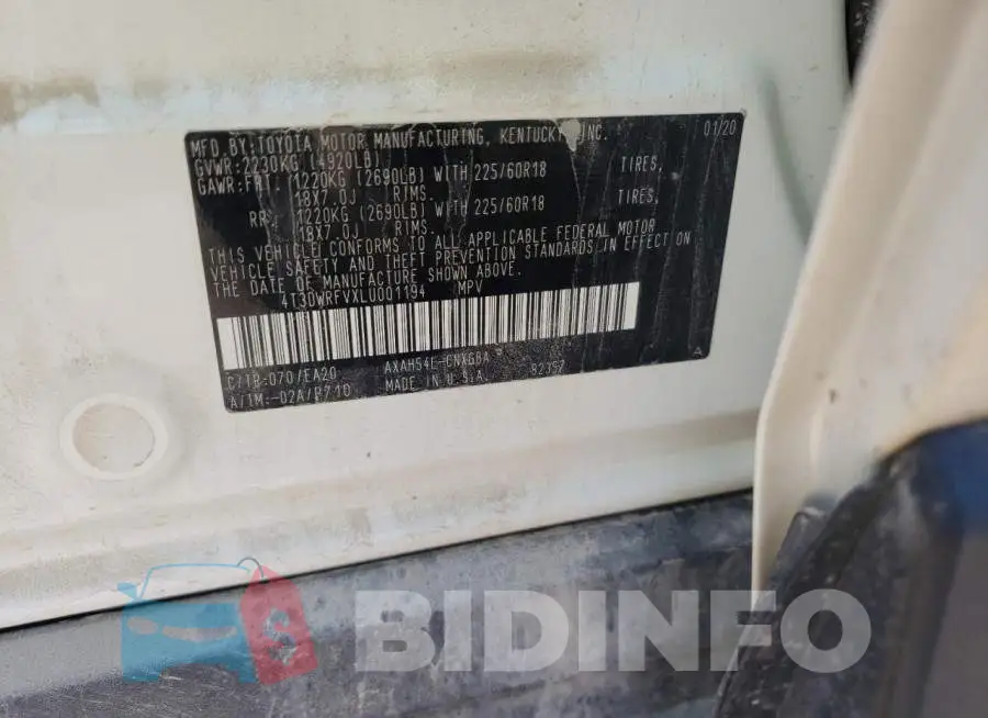 4T3DWRFVXLU001194 Photo# 13