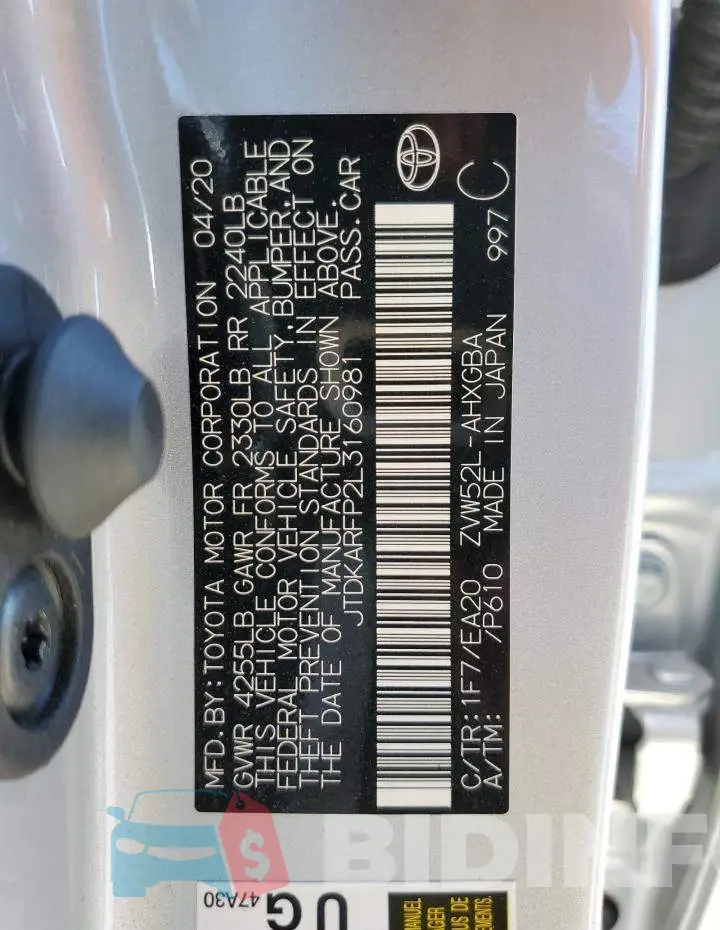 JTDKARFP2L3160981 Photo# 10