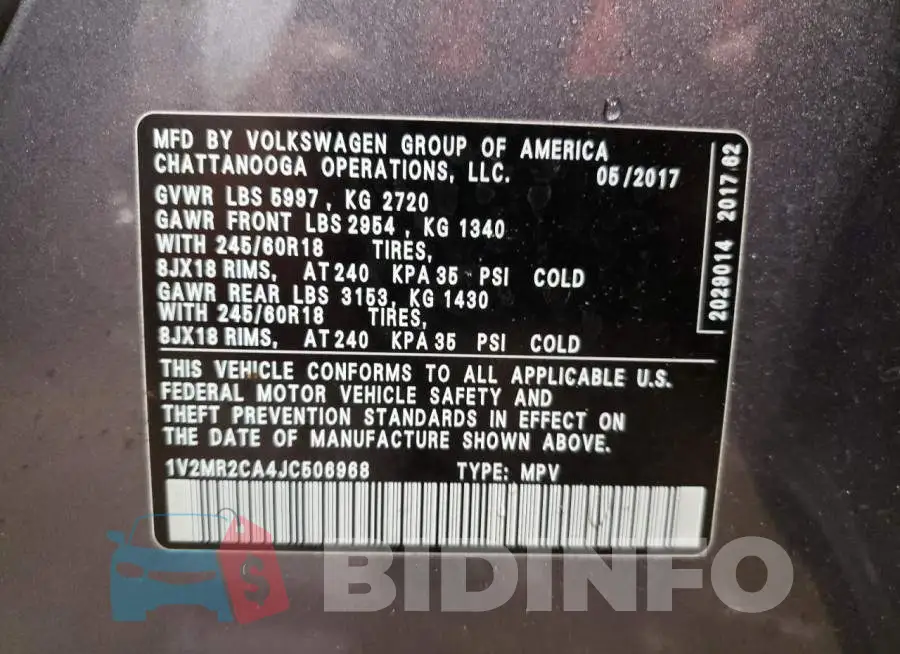 1V2MR2CA4JC506968 Photo# 10