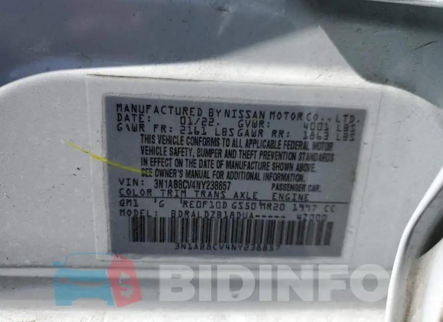 3N1AB8CV4NY238857 Photo# 10