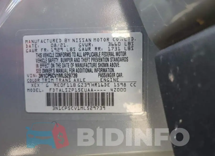 3N1CP5CV1ML529739 Photo# 10