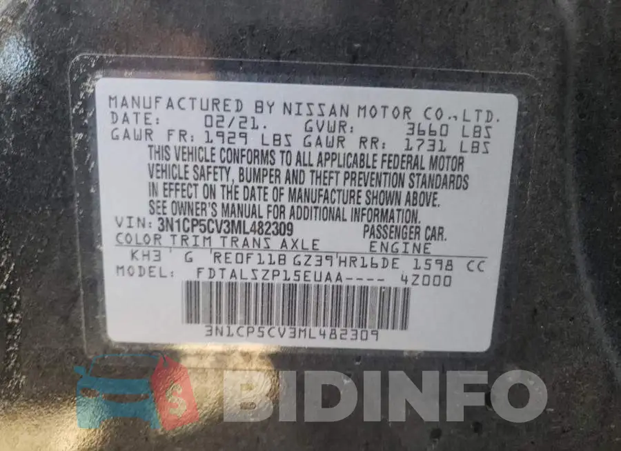 3N1CP5CV3ML482309 Photo# 10