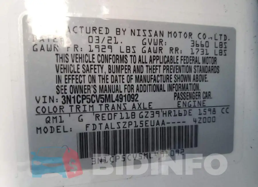 3N1CP5CV5ML491092 Photo# 10