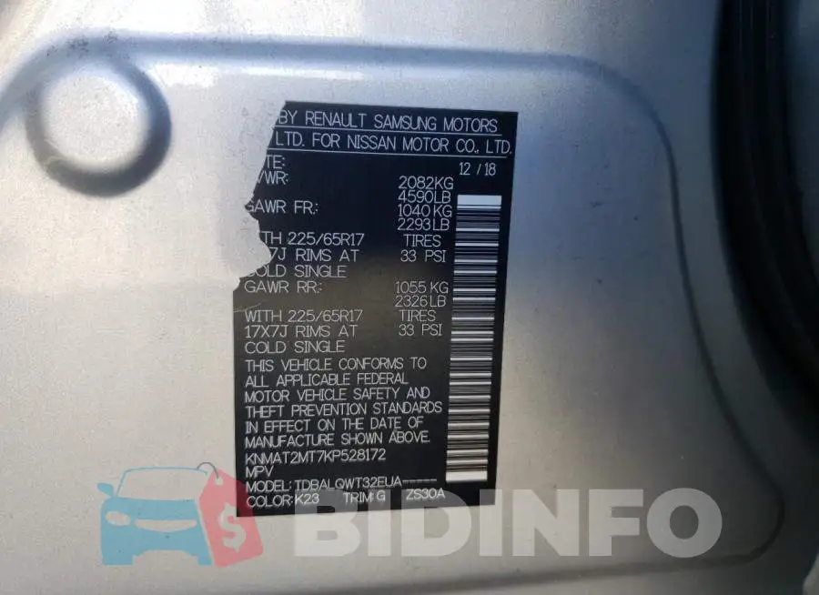 KNMAT2MT7KP528172 Photo# 10