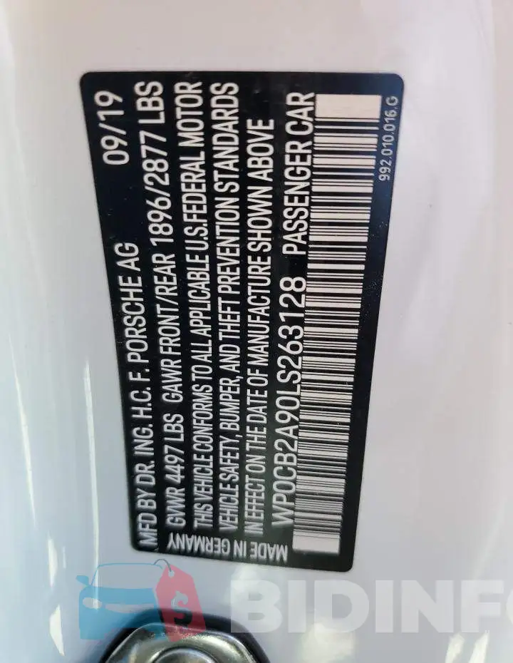 WP0CB2A90LS263128 Photo# 10