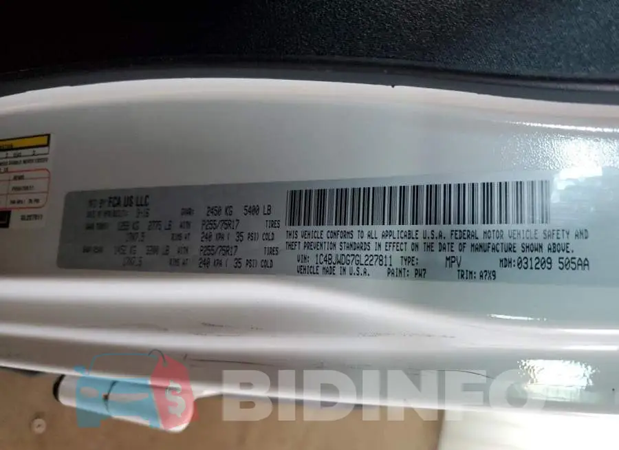1C4BJWDG7GL227811 Photo# 10