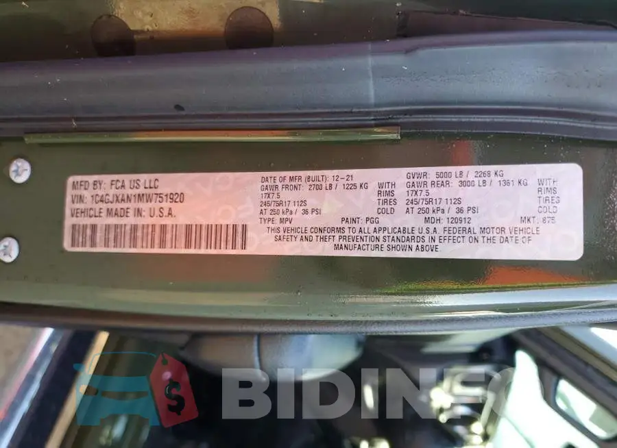 1C4GJXAN1MW751920 Photo# 10