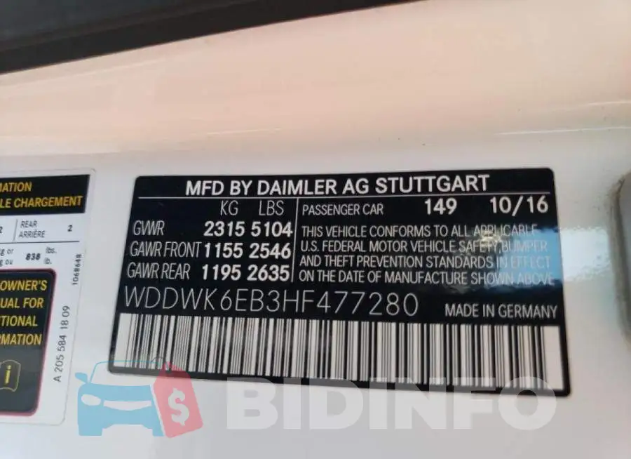 WDDWK6EB3HF477280 Photo# 10