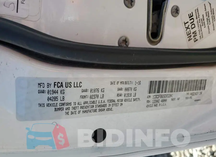 1C3CDFBB2GD652841 Photo# 10