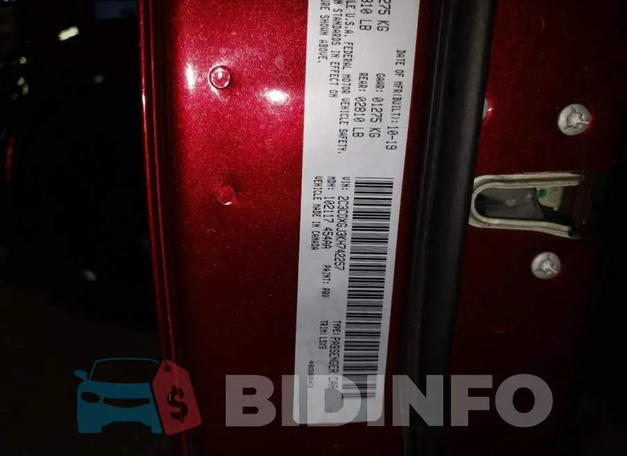 2C3CDXGJ3KH742257 Photo# 17