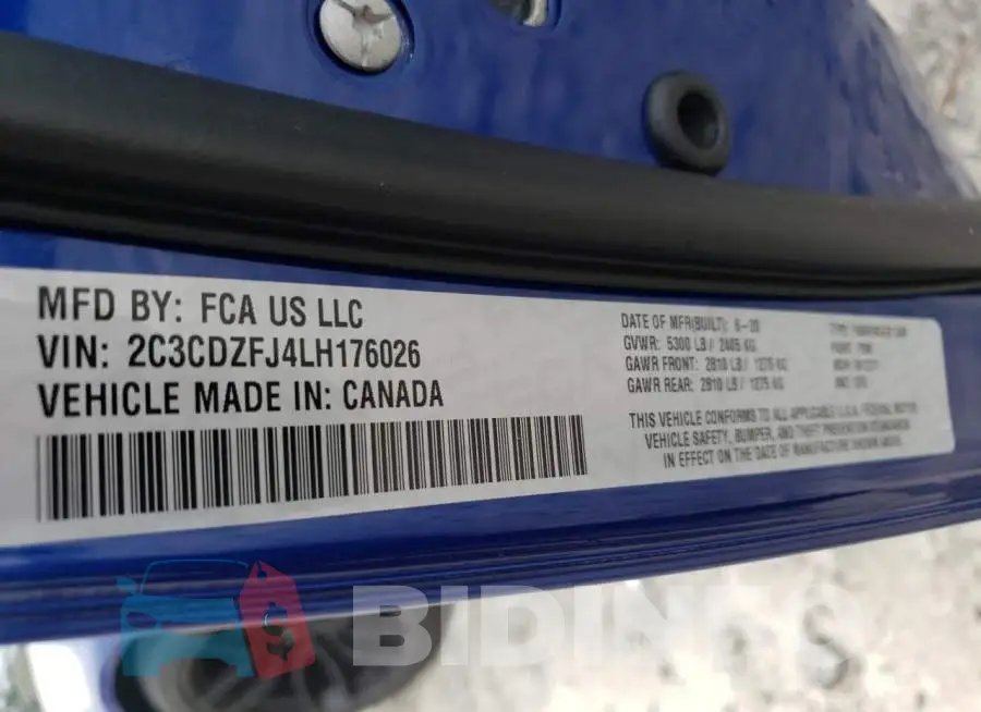 2C3CDZFJ4LH176026 Photo# 10