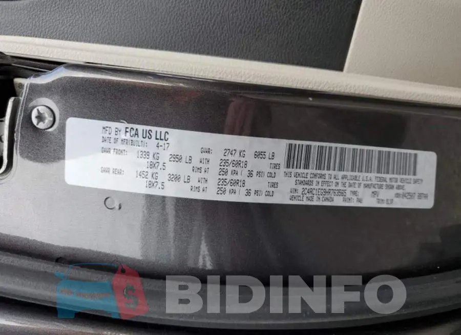 2C4RC1EG9HR763565 Photo# 10