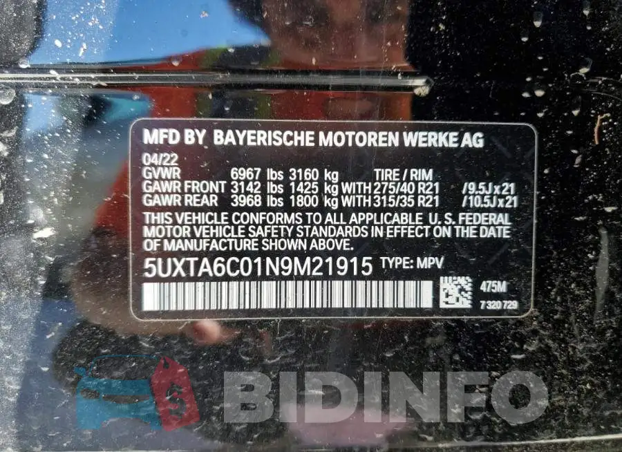 5UXTA6C01N9M21915 Photo# 10