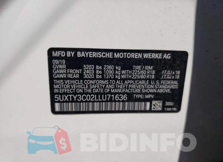 5UXTY3C02LLU71636 Photo# 10
