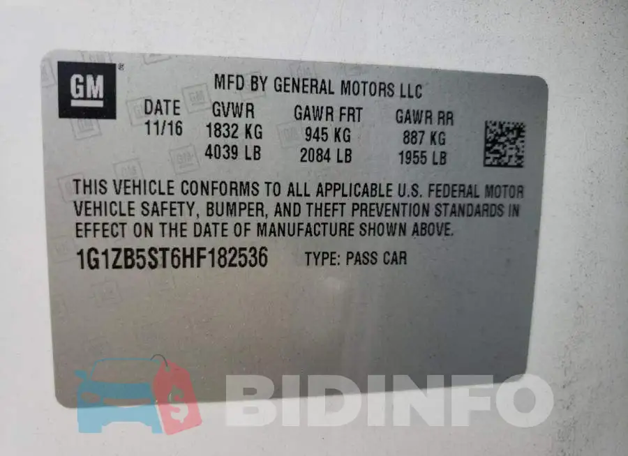1G1ZB5ST6HF182536 Photo# 12