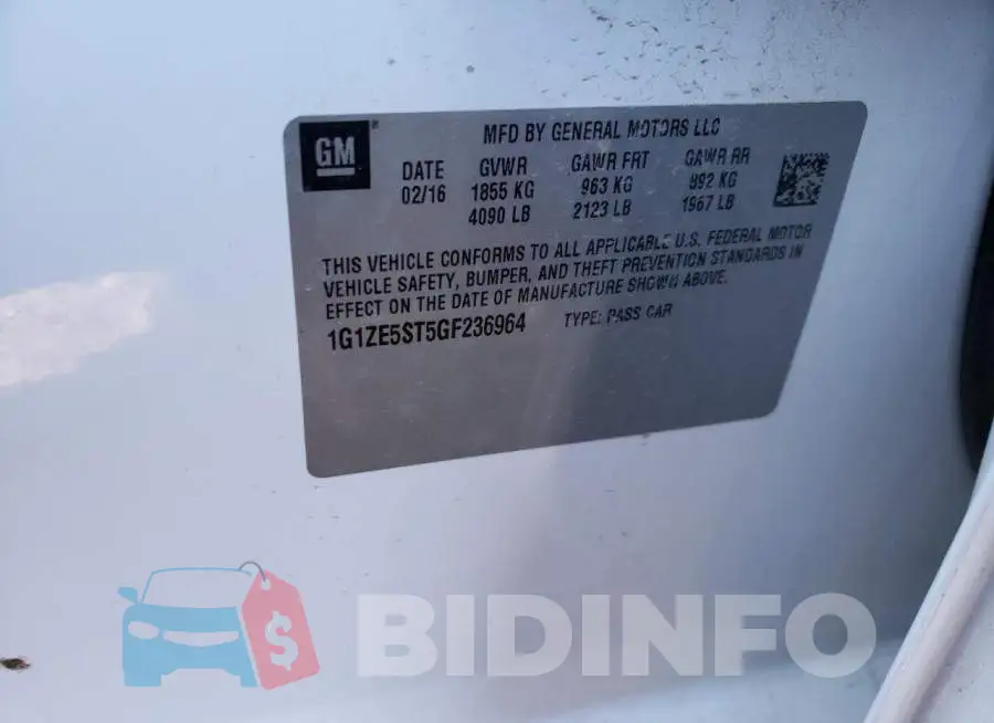 1G1ZE5ST5GF236964 Photo# 10