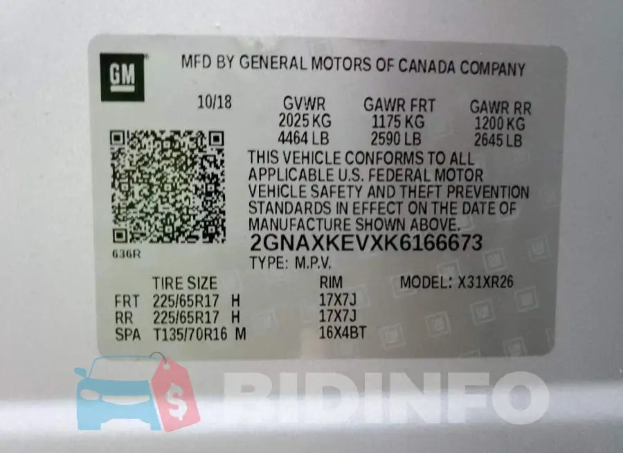2GNAXKEVXK6166673 Photo# 10