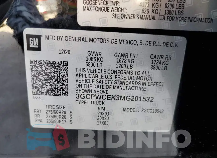 3GCPWCEK3MG201532 Photo# 10
