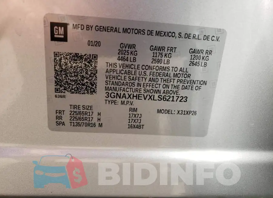 3GNAXHEVXLS621723 Photo# 10