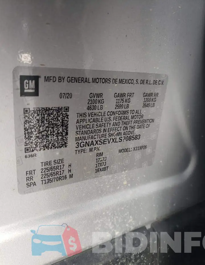 3GNAXSEVXLS708583 Photo# 10