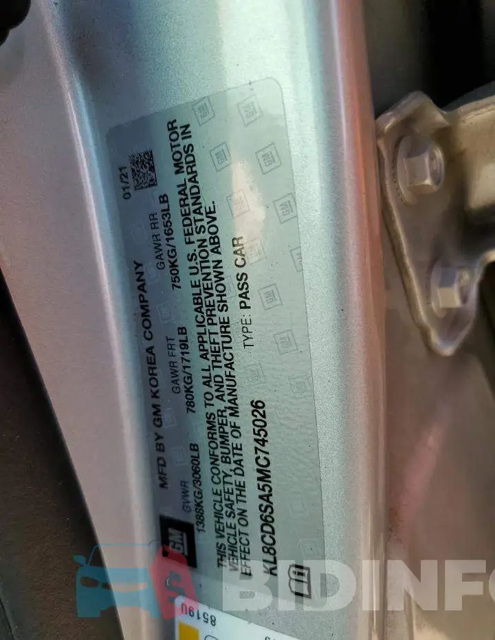 KL8CD6SA5MC745026 Photo# 12