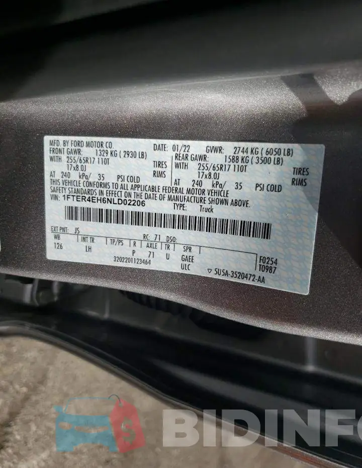 1FTER4EH6NLD02206 Photo# 10