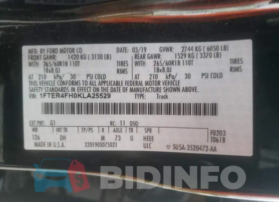 1FTER4FH0KLA25529 Photo# 10