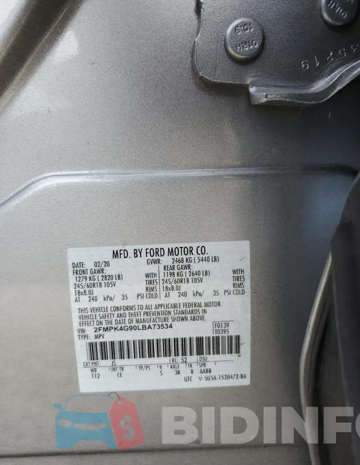 2FMPK4G90LBA73534 Photo# 10