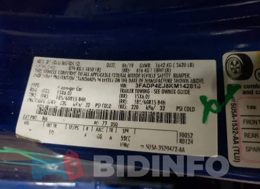 3FADP4EJ8KM142818 Photo# 10