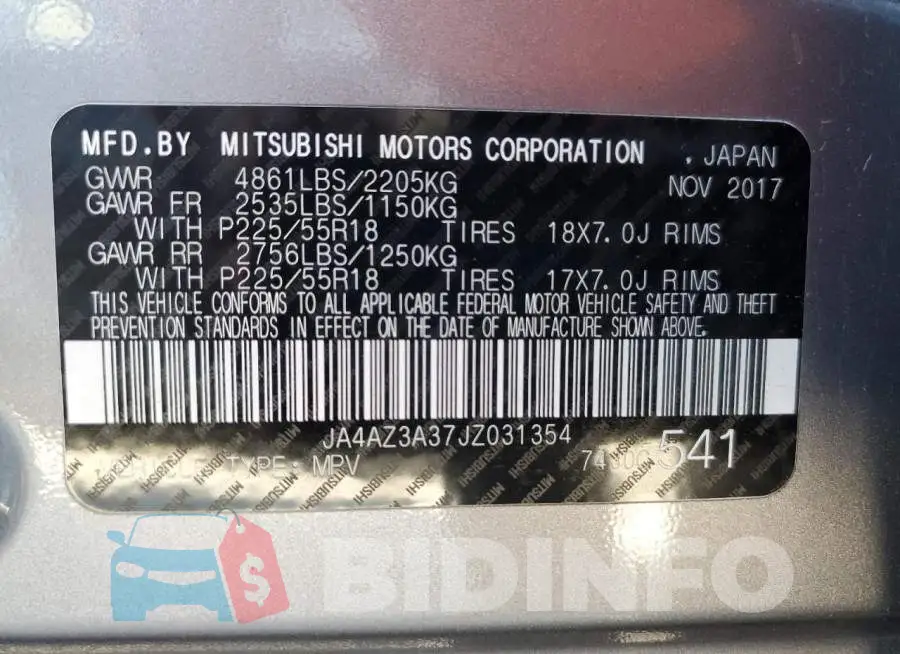 JA4AZ3A37JZ031354 Photo# 10