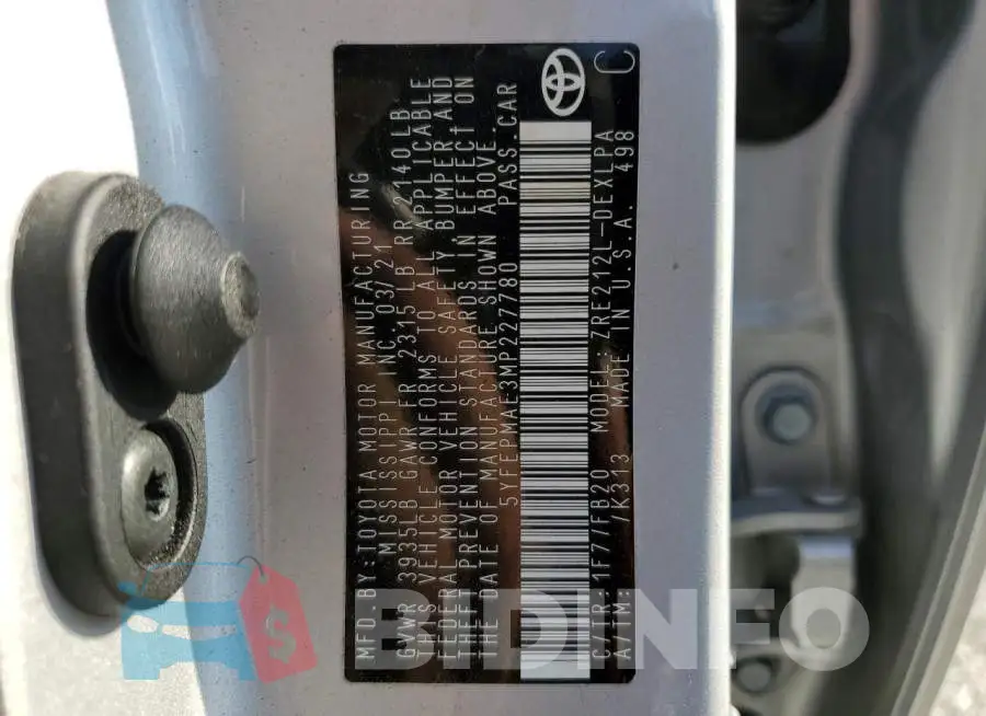 5YFEPMAE3MP227780 Photo# 10