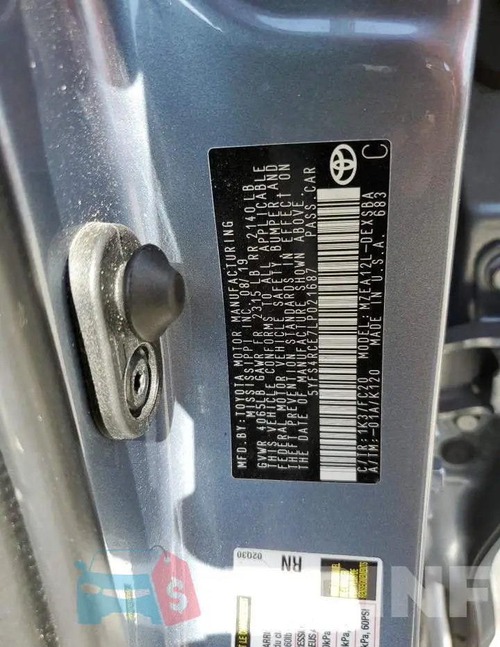 5YFS4RCE7LP021687 Photo# 10