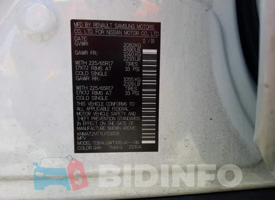KNMAT2MT5LP531119 Photo# 10